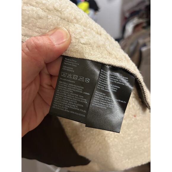 Divided Faux Leather Flight Jacket Warm Heavy - Picture 7 of 8